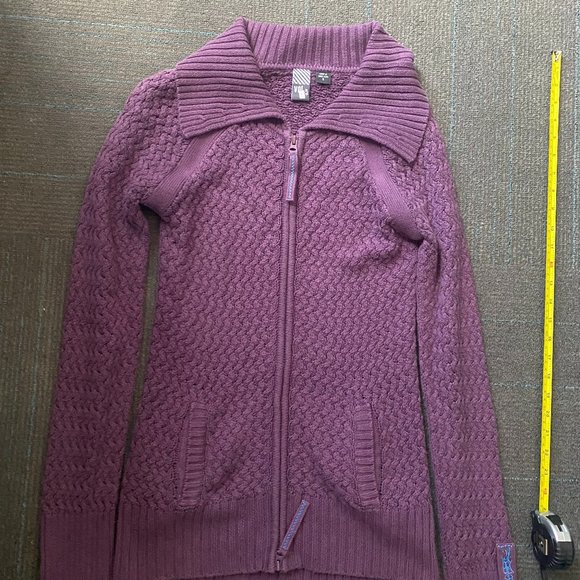 Volcom Purple Sweater w/ Double Zipper - Picture 1 of 5